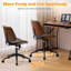 Chaise de bureau sans accoudoirs à hauteur réglable avec roulettes, chaise de bureau ergonomique avec pivot à 360 °