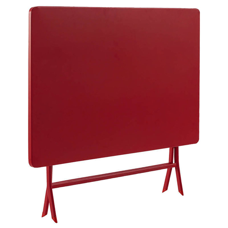 Nifleim Rectangular Metal Folding Outdoor Bistro Table , 110cm cm W 70cm cm D, Currant