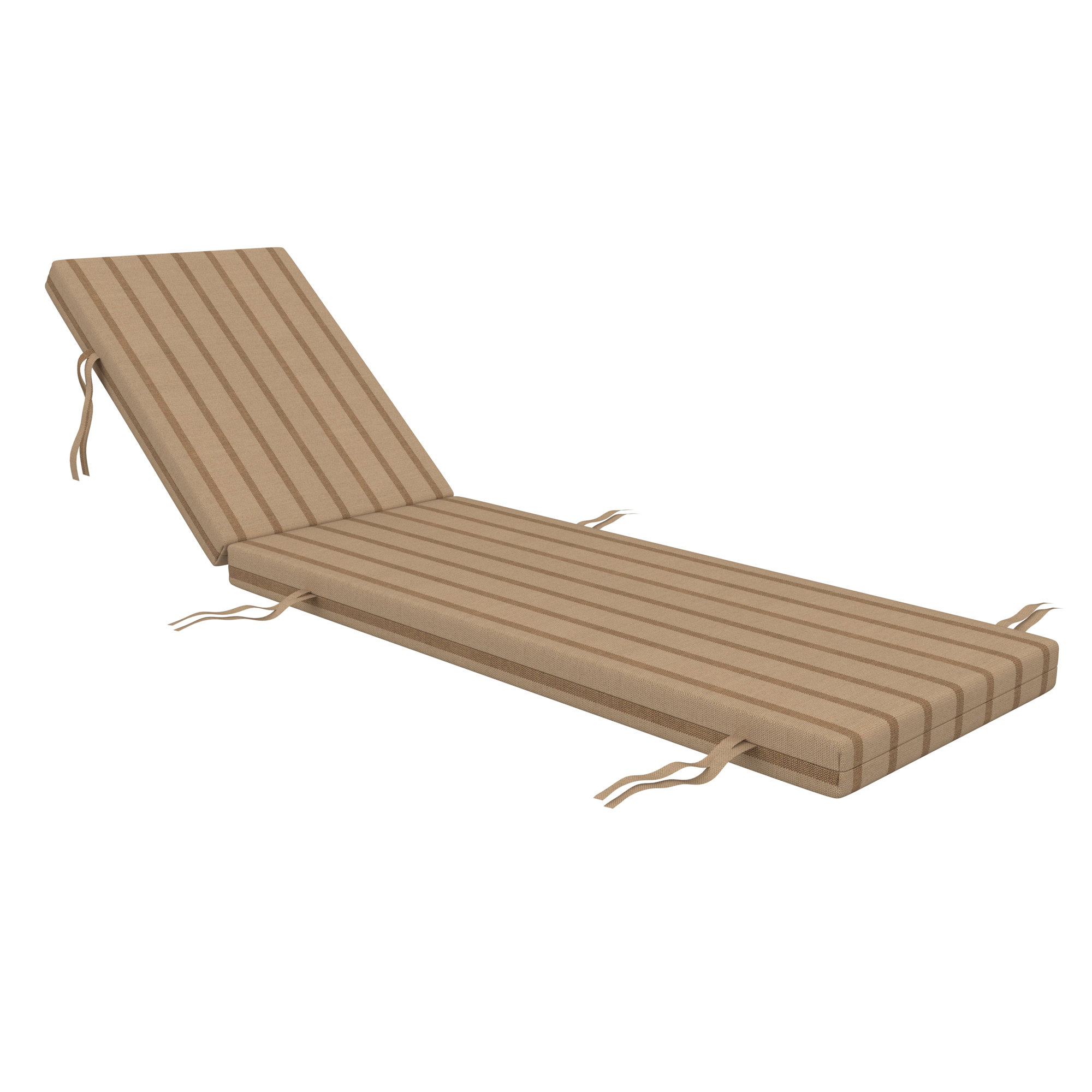 Lani Sunbrella Outdoor Chaise Lounge Cushion, 21" W x 50" D, Unwind Driftwood