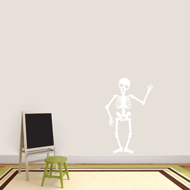 Décalcomanie murale squelette, Blanc