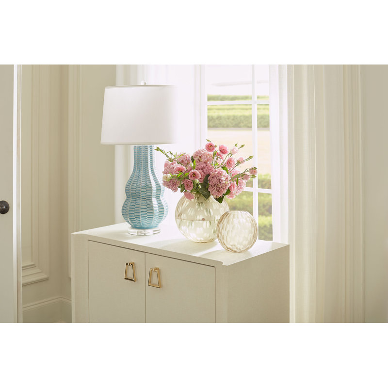 Mirriam Handmade Handblown Glass Table Vase, 10" H x 10" W x 10" D