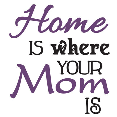 Décalcomanie murale maman is home is where
