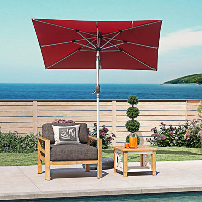 Parasol de patio rectangulaire avec manivelle Li