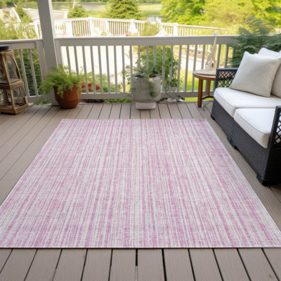 Machine Washable Indoor/Outdoor Chantille ACN760 StripesRug