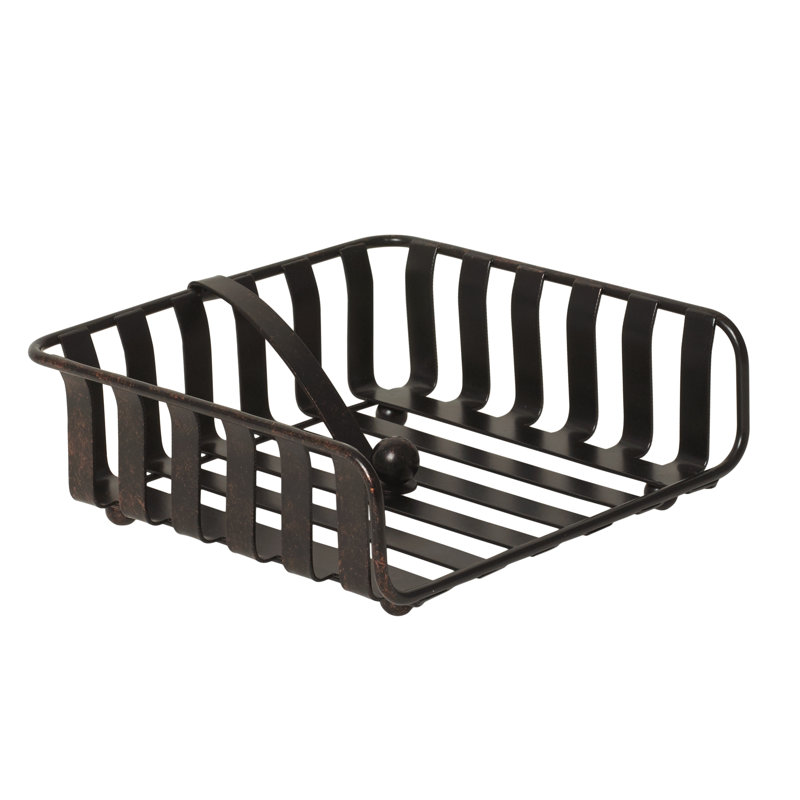 Porte-serviette plat lesté rustique, Bronze huilé