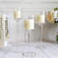 3 Piece Glass Tabletop Hurricane Set
