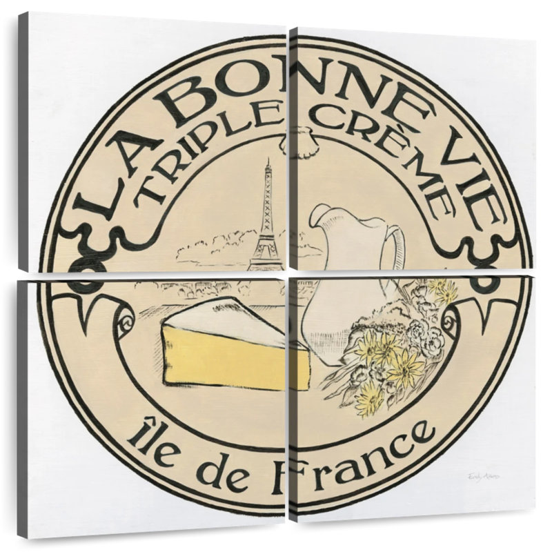 Étiquette de fromage rétro Tergel III, H 26 po x l 26 po