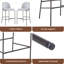 Tabouret de bar intérieur en métal, ensemble de 2-968699355