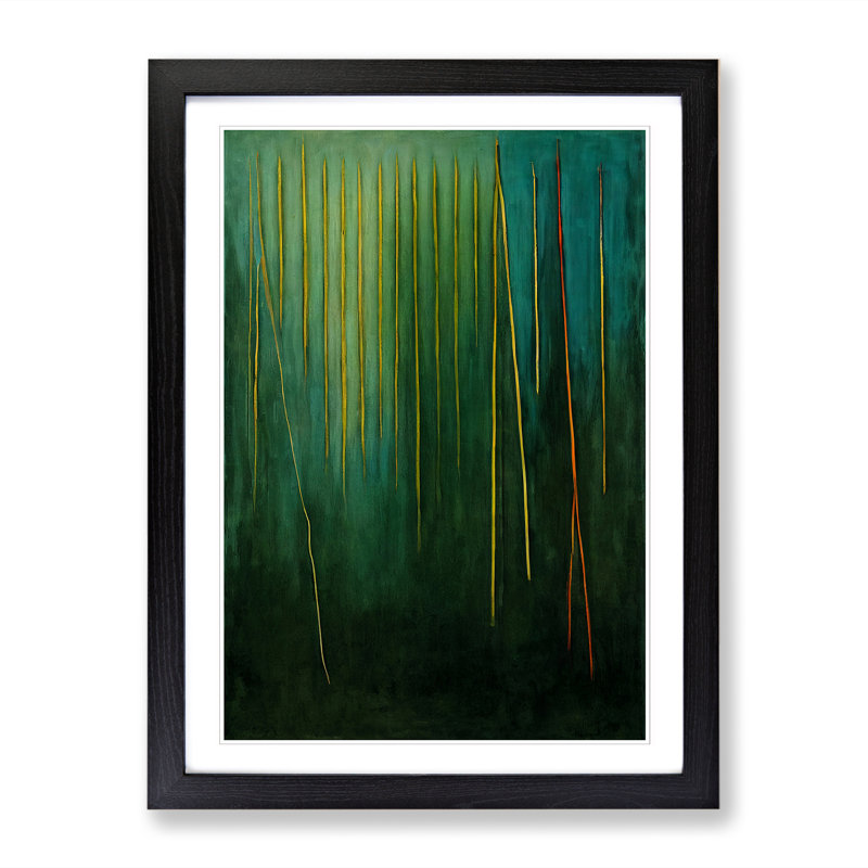 Aristarco Jungle Abstract - Picture Frame Print, 25cm H x 2cm W x 3cm D, Oak