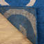 Premium Quality Contemporary Blue | Beige Hand Knotted Silk Rectangle Indoor Area Rug