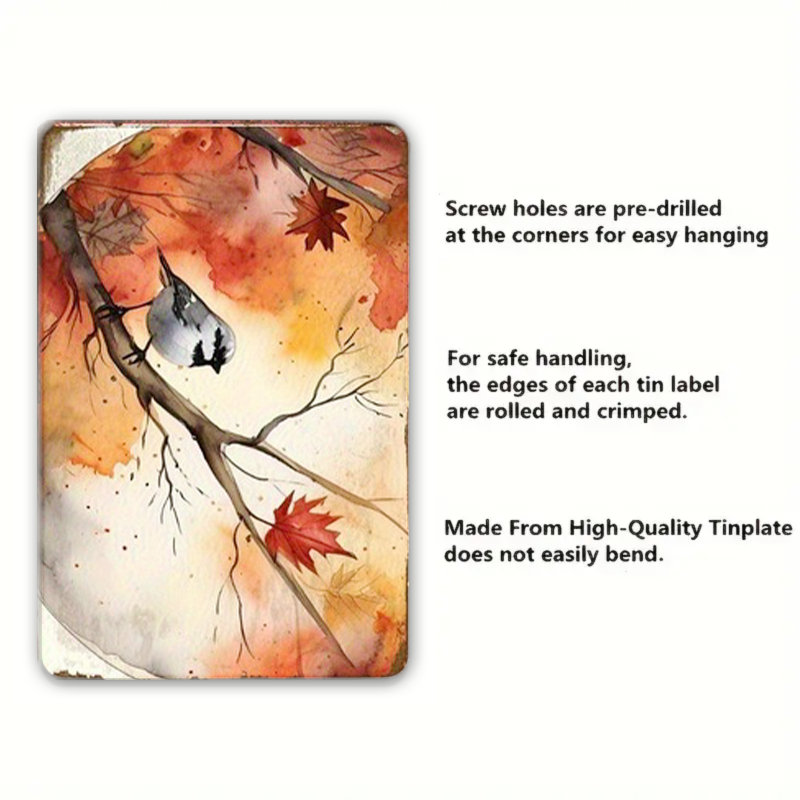 Panneau mural rétro en aluminium 12 po x 8 po, plaque murale rustique, plaque décorative résistante aux intempéries