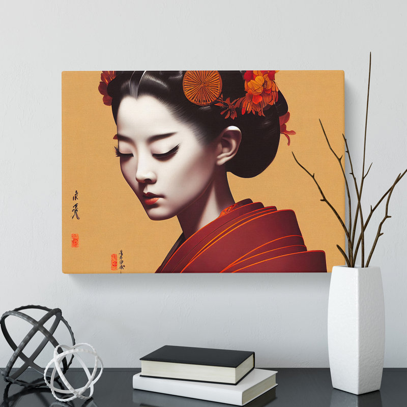 Beguiling Geisha - Wrapped Canvas, 35cm H x 50cm W x 3cm D