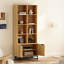 70.9''H*28.34"W 4-Tier Bookcase With Storage Cabinet (Set of 2)-1502041673