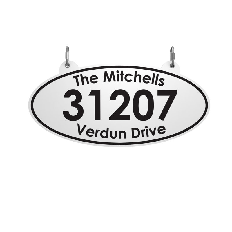 Personalized Post Mounted Mailbox with Address Plate, White, Yes