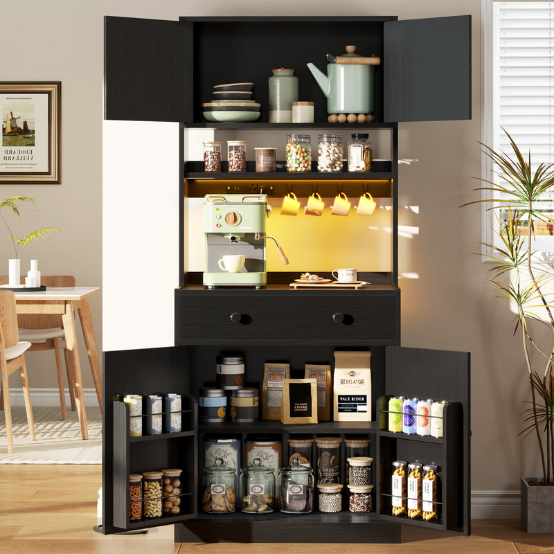 Armoire de cuisine 71 "H, Black