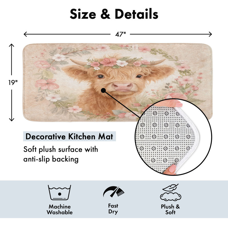 Tapis de cuisine Highland Cow Baby