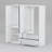 Westlake Elegant Full-Length Mirrored Wardrobe With Dual Compartments And Multiple Drawers