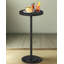 Table d'appoint ronde avec base épaissie, petite table à boissons à piédestal pour le salon, la chambre à coucher et le bureau, avec des bords arrondis et un design stable renforcé de métal