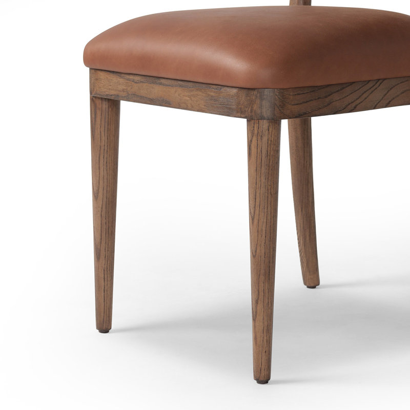 Bella Leather Upholstered Dining Chair, Brown