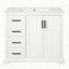 Meuble-lavabo moderne de 36 po avec lavabo en céramique, porte à fermeture en douceur, tablette réglable et 3 tiroirs, rangement spacieux, conception élégante pour les salles de bain de taille moyenne à petite