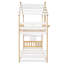 Lit superposé simple au-dessus de simple, lit maison, rangement et barrière de sécurité, lit naturel et escalier blanc Stairway