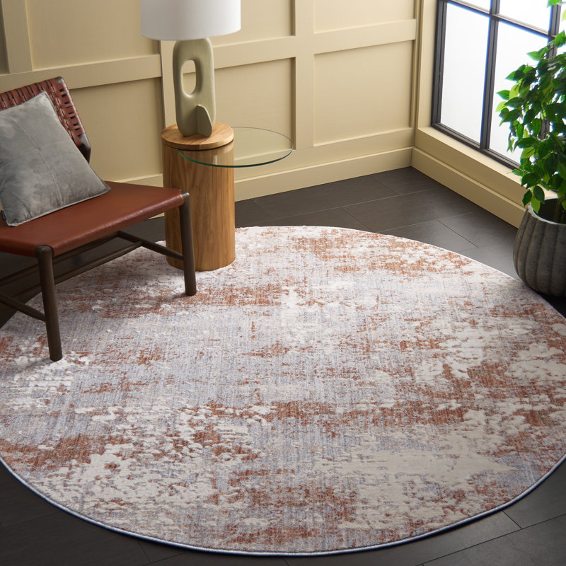 Tapis abstrait Scarlett 408 Performance, Rond 6 pi 7 po