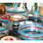 Mosaic Carnival Glass Cake Stand