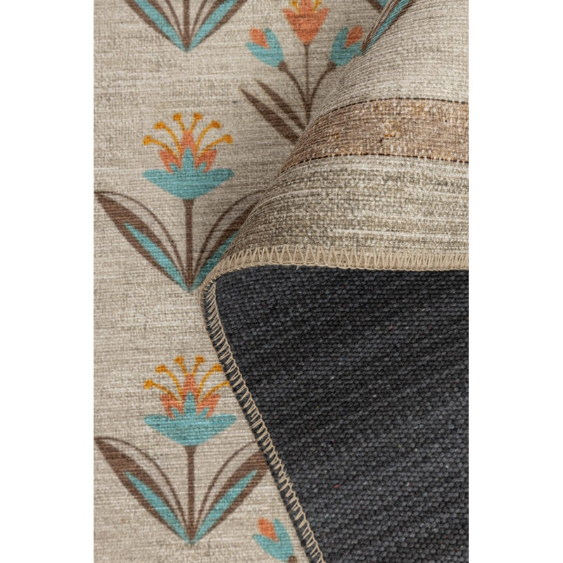 Tapis en chenille à motifs floraux Nora, Rectangle 7 pi 7 po x 10 pi 10 po