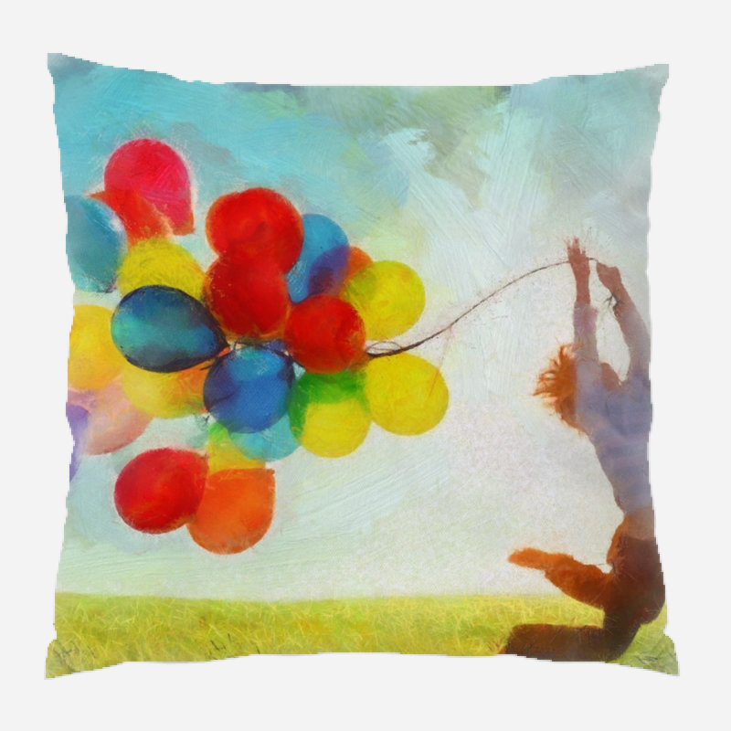 Housse de coussin d'extérieur carré Vandergriff, Microsuède, Intérieur