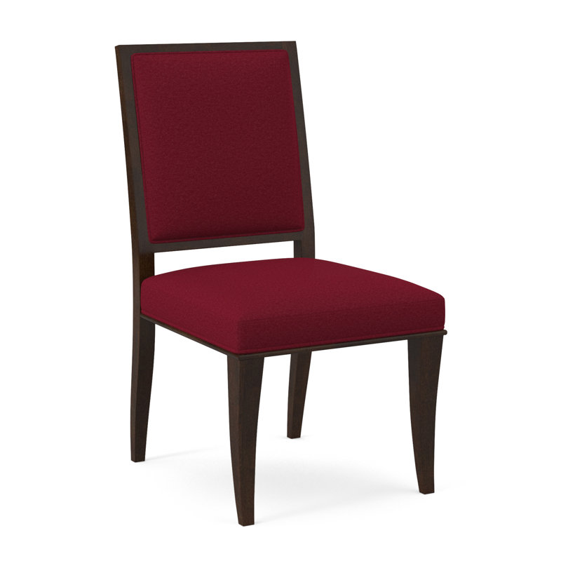 Chaise d'appoint en tissu Princeton, Noyer américain, Rouge à lèvres Margaret
