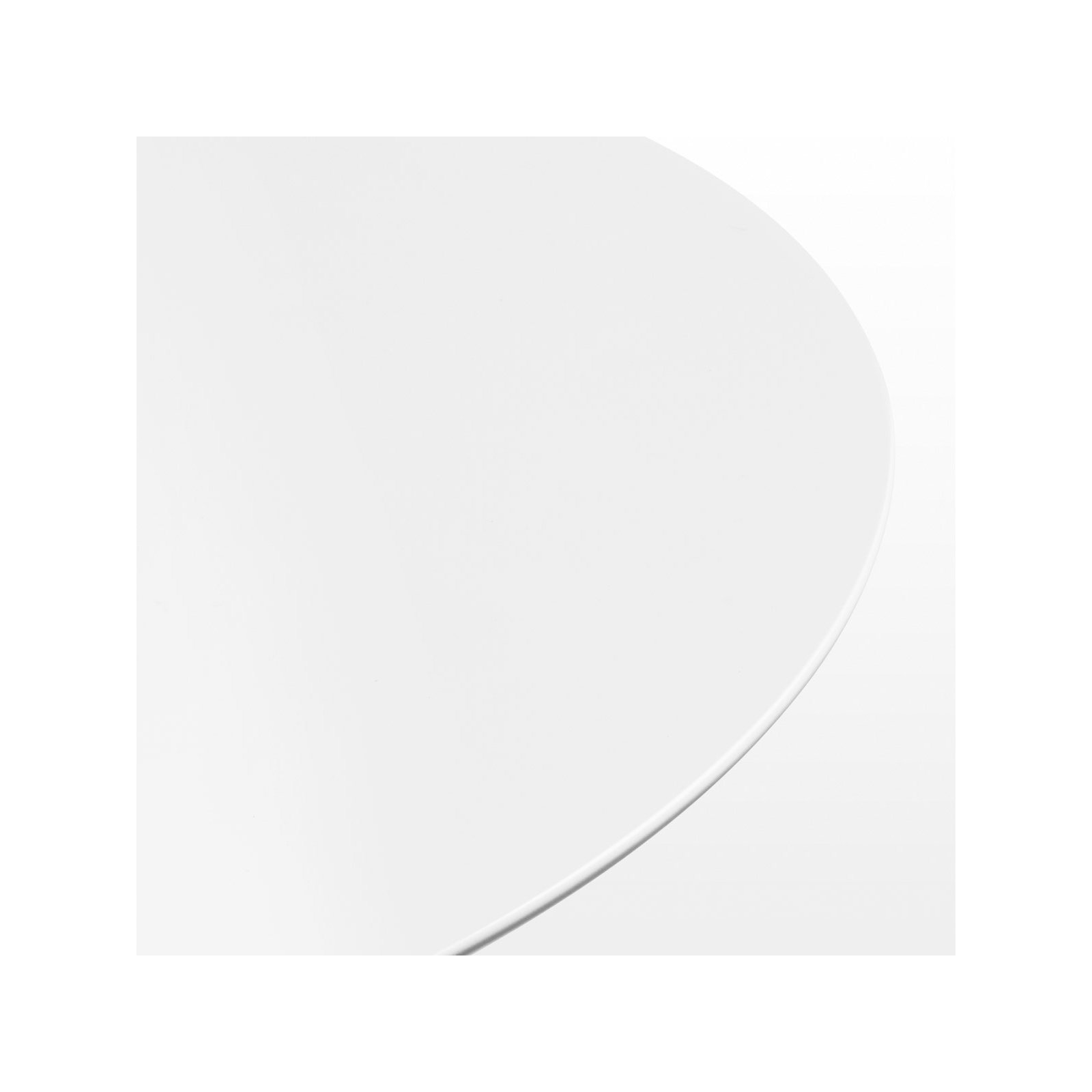 Circula Single End Table, White, 16" H x 24" W x 24" D
