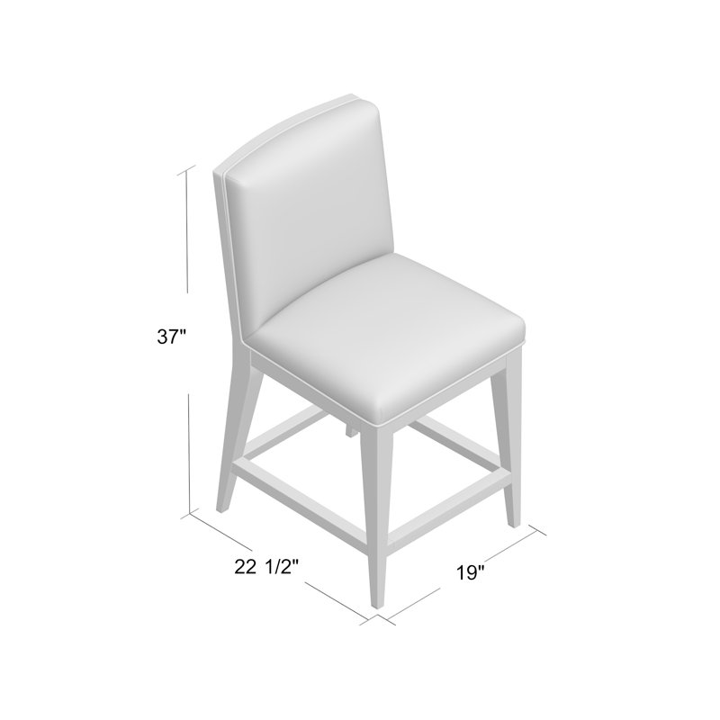 Tabouret de bar et de comptoir Logan, Ébène vintage, Tabouret de comptoir (assise de 24 po de hauteur), Ivoire pétillant