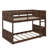 Twin Over Twin Floor Bunk Bed With Panelled Headboard And Footboard-1275586099