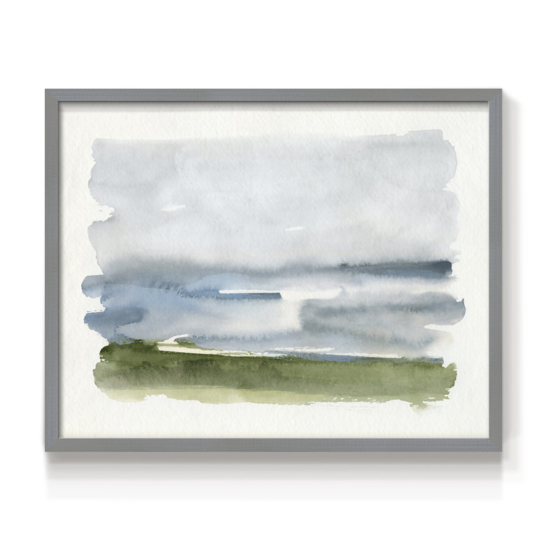 Coastline Splash II - impression encadrée - réarmable, H 11 po x l 14 po, Gris