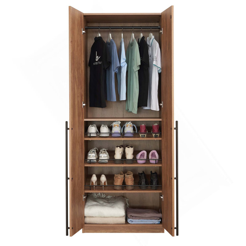 Lee 32" Wardrobe Closet In Golden Brown