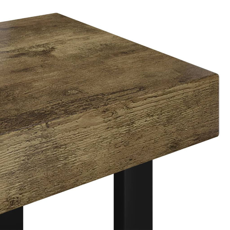 Diamondville Frame Coffee Table, 40cm H x 90cm W x 45cm D, Dark Brown/Black