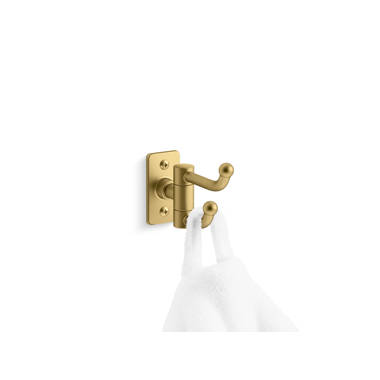 KOHLER Castia™ by Studio McGee Double robe hook - Vibrant Brushed Moderne  Brass - Royal Bath Place