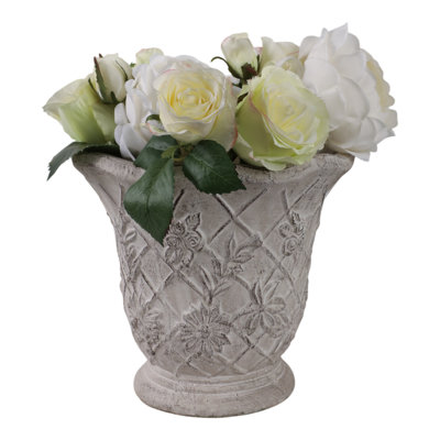 Sagebrook Home 10X9" Traditional Urn Planter, Tan