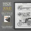 Industrial Motorcar Framed Print - Solid Wood-302184085-302184084
