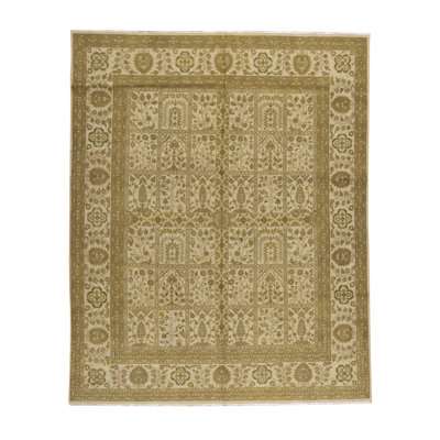 Hand-Knotted High-Quality Beige Area Rug