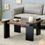 Table basse carrée en MDF de 31,5 po pour espaces minimalistes modernes-393908157