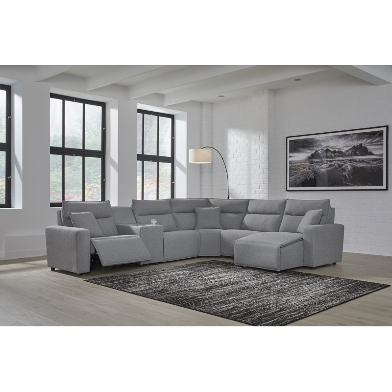Canapé modulaire inclinable électrique avec méridienne 6 pièces Modmax