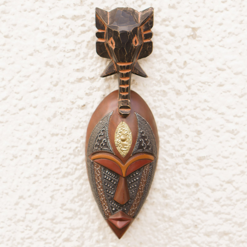 Décoration murale masque d'éléphant ancêtre africain
