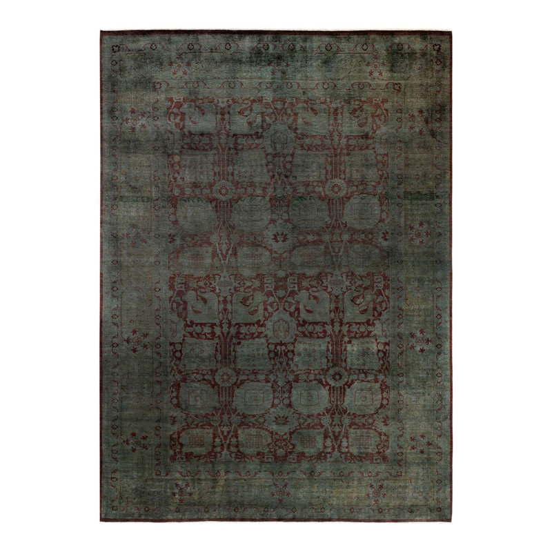 Tapis unique gris de 9 pi x 12 pi 6 po xinran