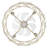 19.7" Crystal Chandelier Ceiling Fan with Remote and Light