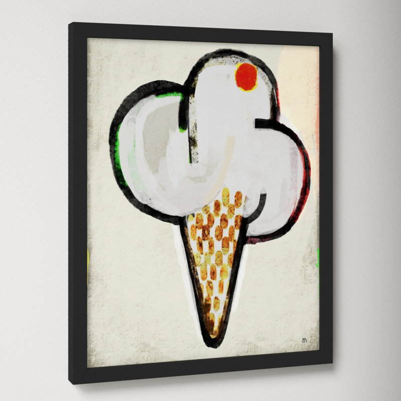 " Threat " by StudioM Painting Print, 20" H x 16" W x 1.25" D, Black Framed Paper