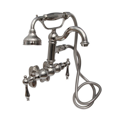 Robinet de baignoire à pattes avec douche à main