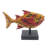  Handmade Bright Snapper Fish Wood Statuette