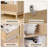 3 Tier Bookcase With Grooved Wooden Storage Drawer (2 Pcs)