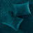 3 Piece Velvet Quilt Set Teal